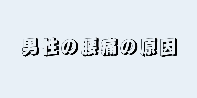 男性の腰痛の原因