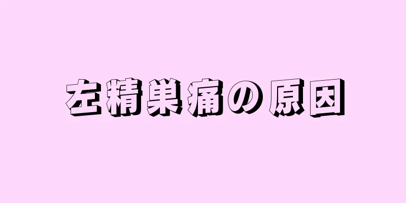 左精巣痛の原因