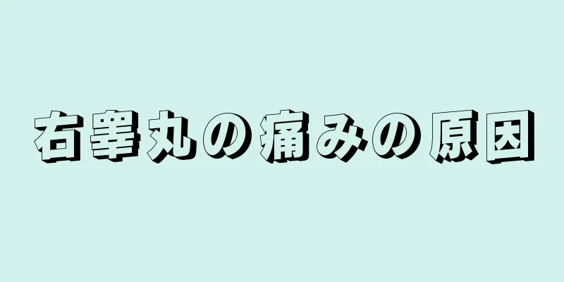右睾丸の痛みの原因
