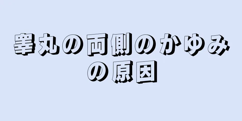 睾丸の両側のかゆみの原因