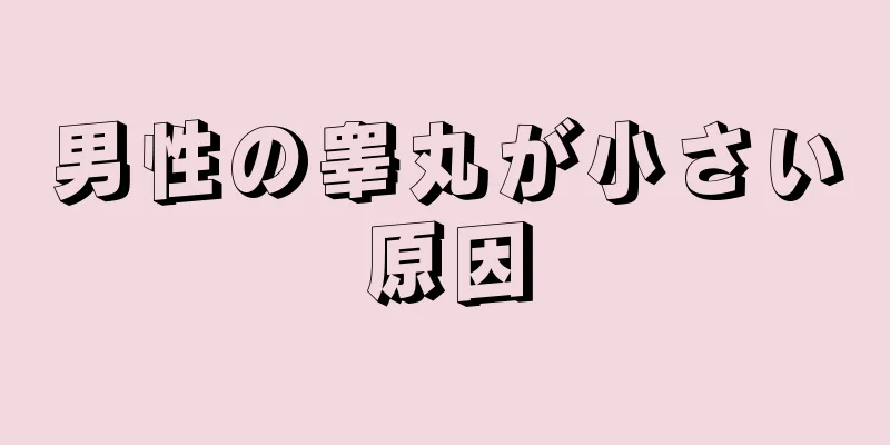 男性の睾丸が小さい原因