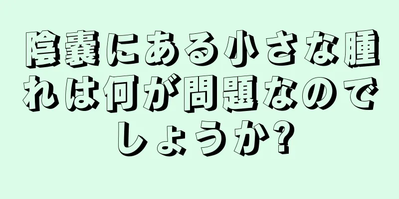 陰嚢にある小さな腫れは何が問題なのでしょうか?
