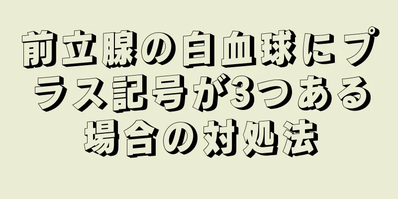 前立腺の白血球にプラス記号が3つある場合の対処法