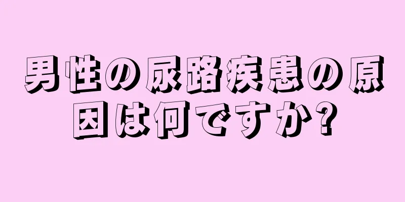 男性の尿路疾患の原因は何ですか?