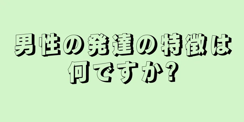 男性の発達の特徴は何ですか?