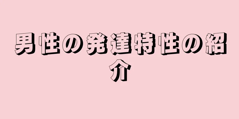男性の発達特性の紹介