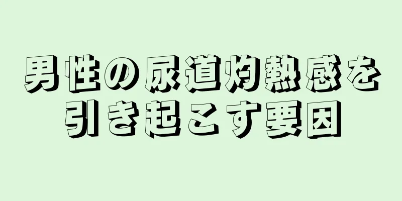男性の尿道灼熱感を引き起こす要因