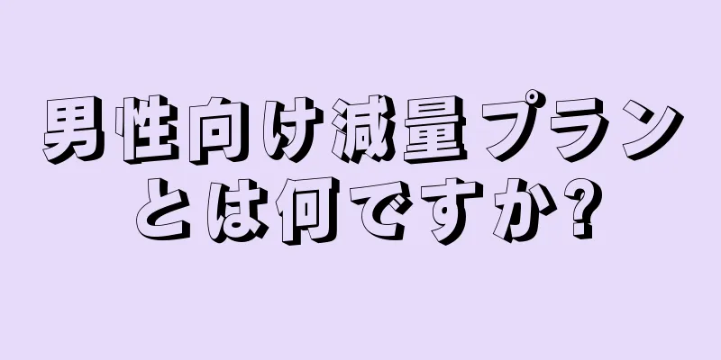 男性向け減量プランとは何ですか?