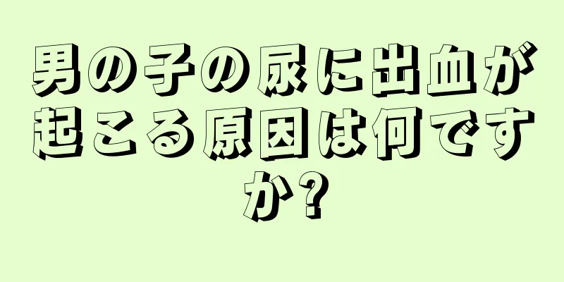 男の子の尿に出血が起こる原因は何ですか?