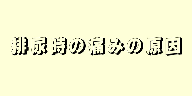 排尿時の痛みの原因