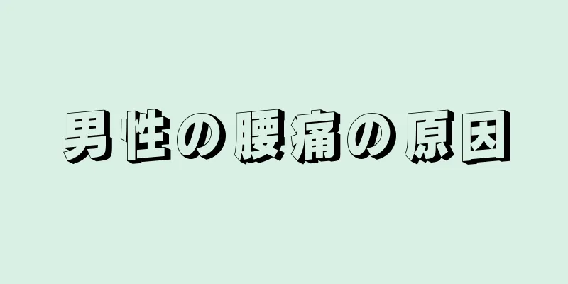 男性の腰痛の原因