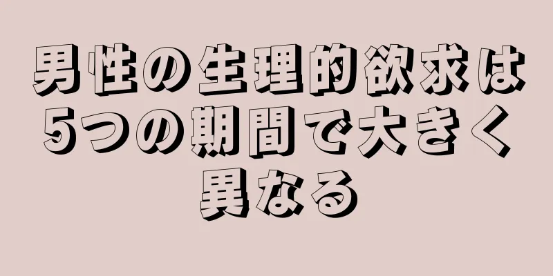 男性の生理的欲求は5つの期間で大きく異なる