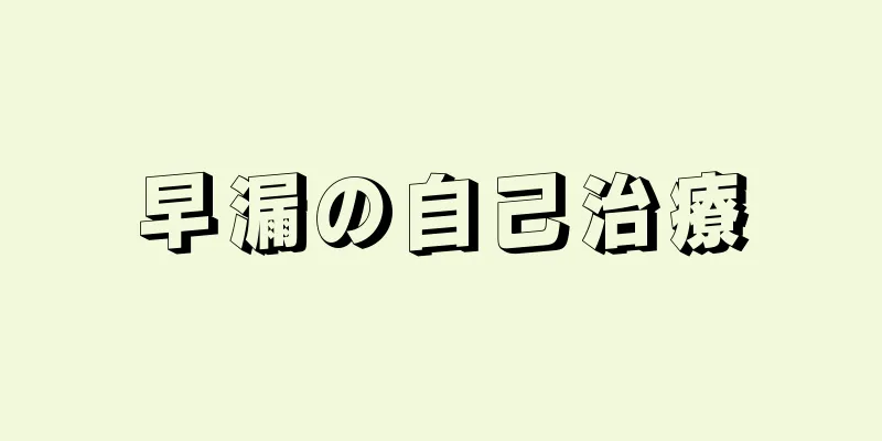 早漏の自己治療