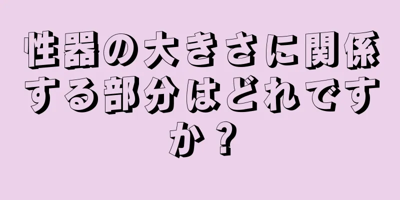 性器の大きさに関係する部分はどれですか？