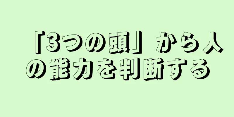 「3つの頭」から人の能力を判断する