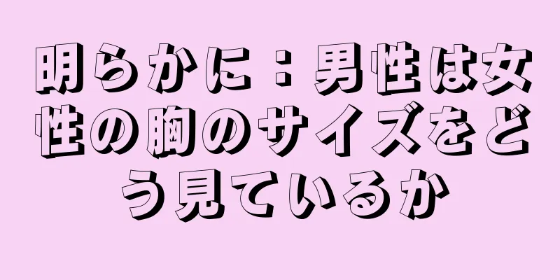 明らかに：男性は女性の胸のサイズをどう見ているか