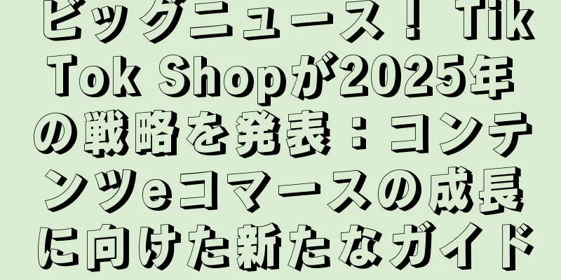 ビッグニュース！ TikTok Shopが2025年の戦略を発表：コンテンツeコマースの成長に向けた新たなガイド