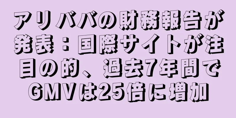アリババの財務報告が発表：国際サイトが注目の的、過去7年間でGMVは25倍に増加