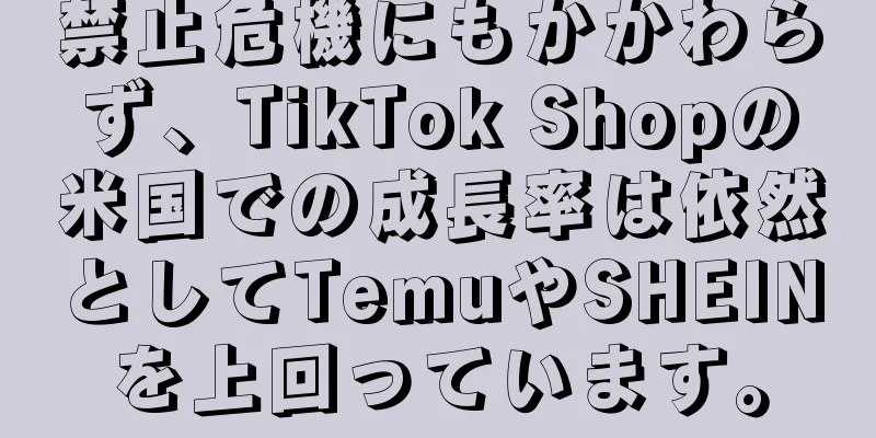 禁止危機にもかかわらず、TikTok Shopの米国での成長率は依然としてTemuやSHEINを上回っています。