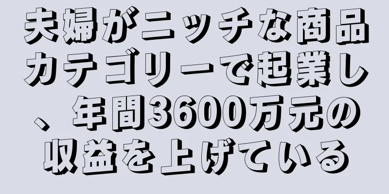 夫婦がニッチな商品カテゴリーで起業し、年間3600万元の収益を上げている
