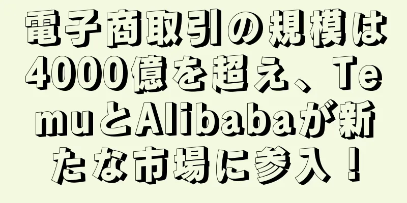 電子商取引の規模は4000億を超え、TemuとAlibabaが新たな市場に参入！