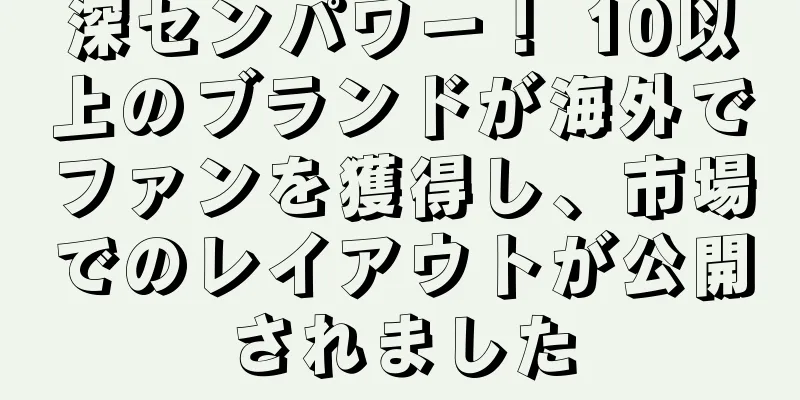 深センパワー！ 10以上のブランドが海外でファンを獲得し、市場でのレイアウトが公開されました