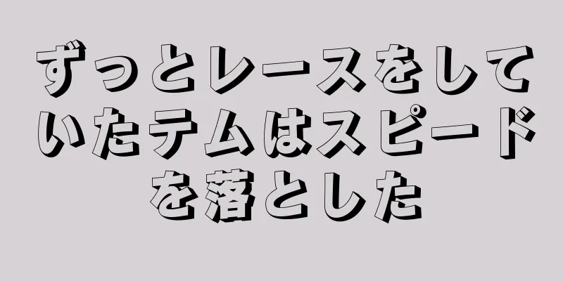 ずっとレースをしていたテムはスピードを落とした