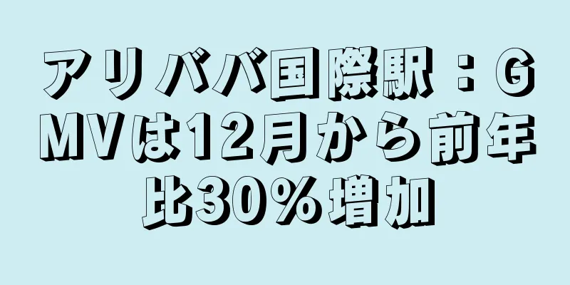 アリババ国際駅：GMVは12月から前年比30％増加