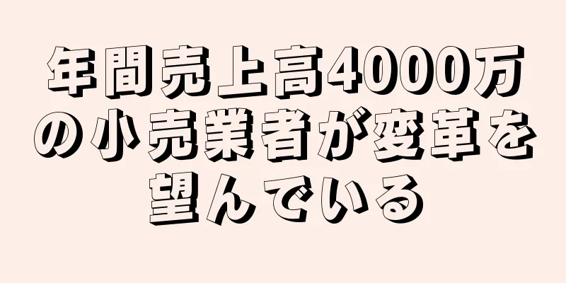 年間売上高4000万の小売業者が変革を望んでいる