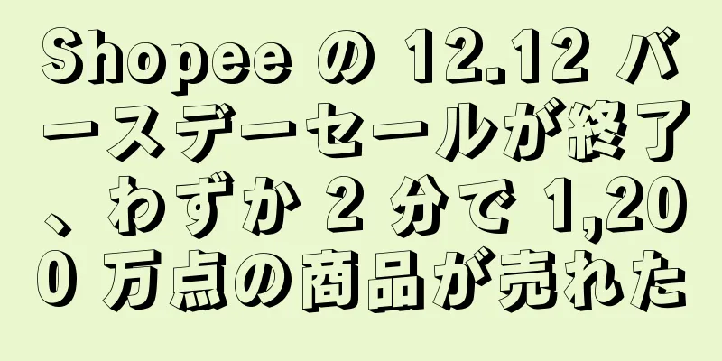 Shopee の 12.12 バースデーセールが終了、わずか 2 分で 1,200 万点の商品が売れた