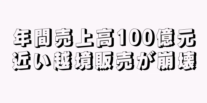 年間売上高100億元近い越境販売が崩壊