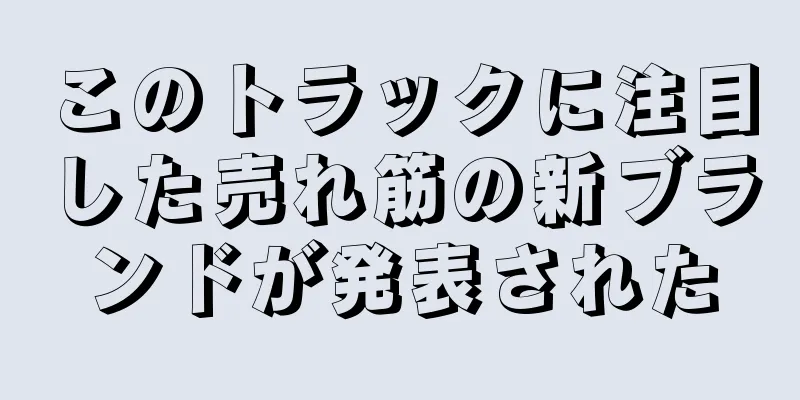 このトラックに注目した売れ筋の新ブランドが発表された