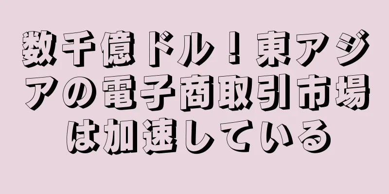 数千億ドル！東アジアの電子商取引市場は加速している