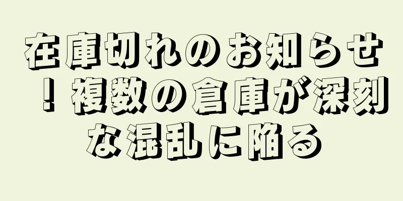 在庫切れのお知らせ！複数の倉庫が深刻な混乱に陥る