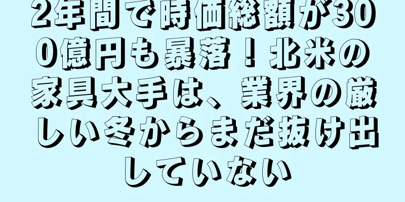 2年間で時価総額が300億円も暴落！北米の家具大手は、業界の厳しい冬からまだ抜け出していない
