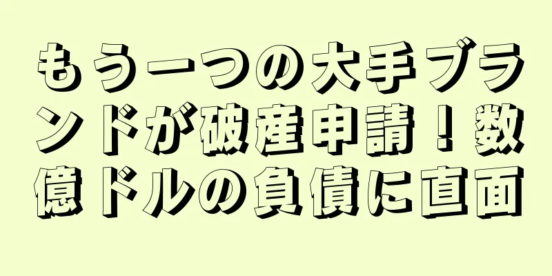 もう一つの大手ブランドが破産申請！数億ドルの負債に直面