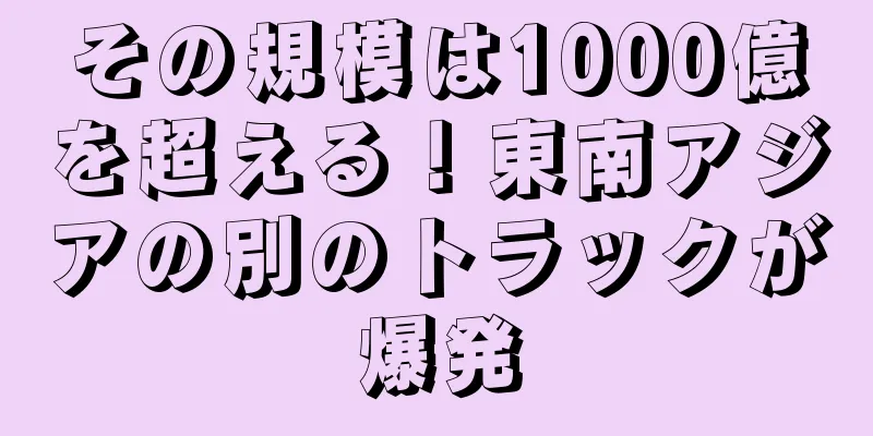 その規模は1000億を超える！東南アジアの別のトラックが爆発