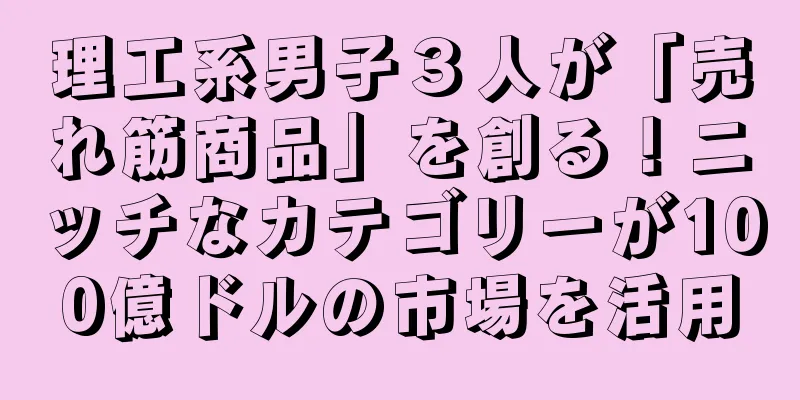 理工系男子３人が「売れ筋商品」を創る！ニッチなカテゴリーが100億ドルの市場を活用
