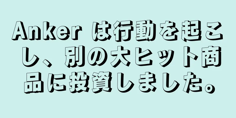 Anker は行動を起こし、別の大ヒット商品に投資しました。