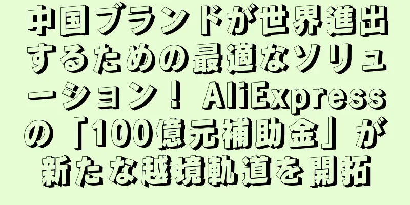 中国ブランドが世界進出するための最適なソリューション！ AliExpressの「100億元補助金」が新たな越境軌道を開拓