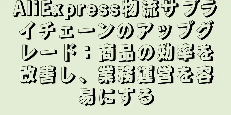 AliExpress物流サプライチェーンのアップグレード：商品の効率を改善し、業務運営を容易にする