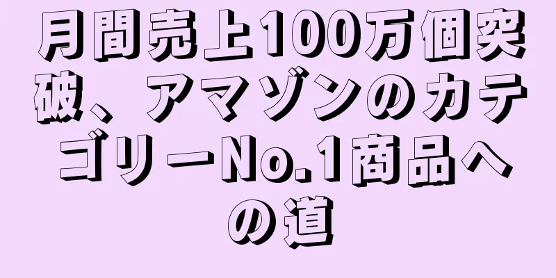 月間売上100万個突破、アマゾンのカテゴリーNo.1商品への道
