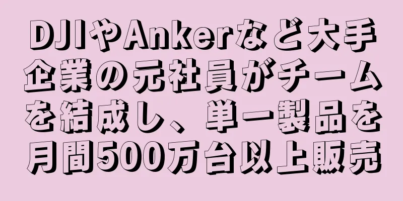 DJIやAnkerなど大手企業の元社員がチームを結成し、単一製品を月間500万台以上販売