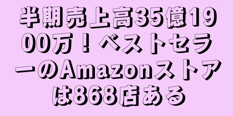 半期売上高35億1900万！ベストセラーのAmazonストアは868店ある