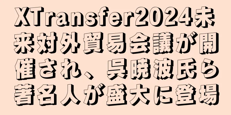 XTransfer2024未来対外貿易会議が開催され、呉暁波氏ら著名人が盛大に登場