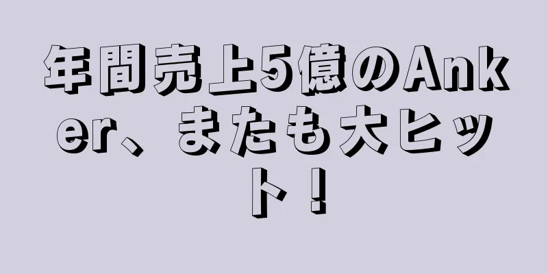 年間売上5億のAnker、またも大ヒット！