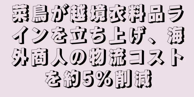 菜鳥が越境衣料品ラインを立ち上げ、海外商人の物流コストを約5％削減