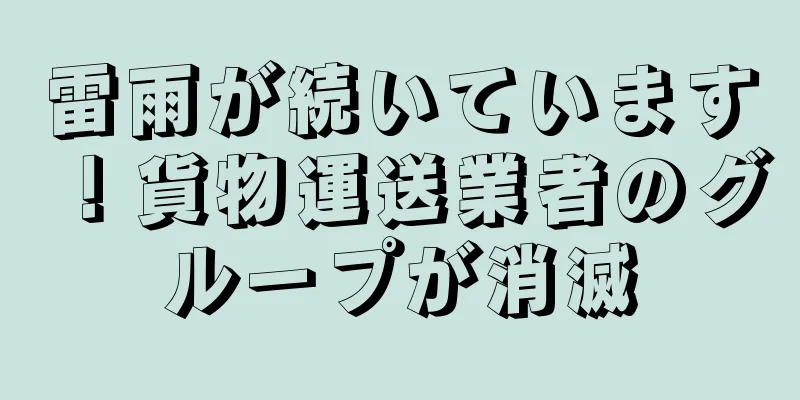 雷雨が続いています！貨物運送業者のグループが消滅