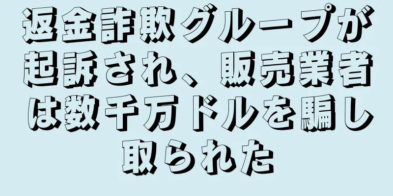 返金詐欺グループが起訴され、販売業者は数千万ドルを騙し取られた