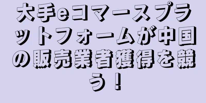 大手eコマースプラットフォームが中国の販売業者獲得を競う！